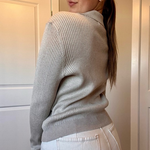 Marled Reunited Beige Button Down Sweater - Picture 4 of 9